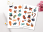 Preview: Halloween niedlich Sticker Set